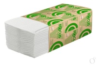 Полотенца Focus Eco бумажные V-сложения 23х20,5см белые однослойные 250 л/уп