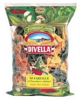Паста Divella Фарфалле томаты шпинат 500 г