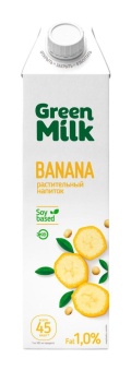 Напиток Green Milk со вкусом банана 1 л