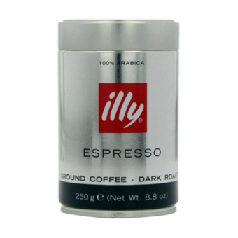 Кофе illy Espresso глубокой обжарки 100% арабика молотый ж/б 250 г