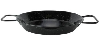 Сковорода для паэльи из эмалированной стали черная 24 см h4 см
