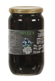 Оливки Черные без косточек Mazza Olive Pitted black olives 270 мл/130 г ст/б