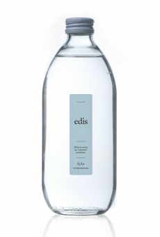 Вода Edis питьевая газированная 500 мл стекло