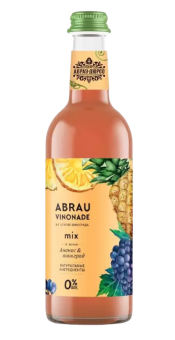 Напиток безалкогольный сильногазированный Abrau Vinonad со вкусом Ананаса и Винограда 375 мл стекло