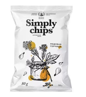 Чипсы картофельные Simply Chips Медовая горчица 80 г