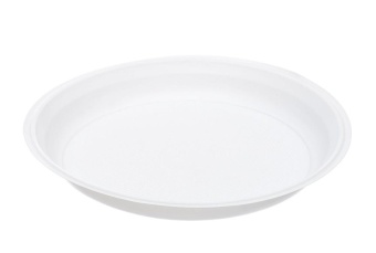 Тарелка одноразовая пластиковая 220 мм белая PP 50 шт/уп