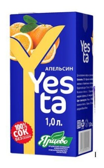 Сок Yesta Апельсиновый т/п 1 л